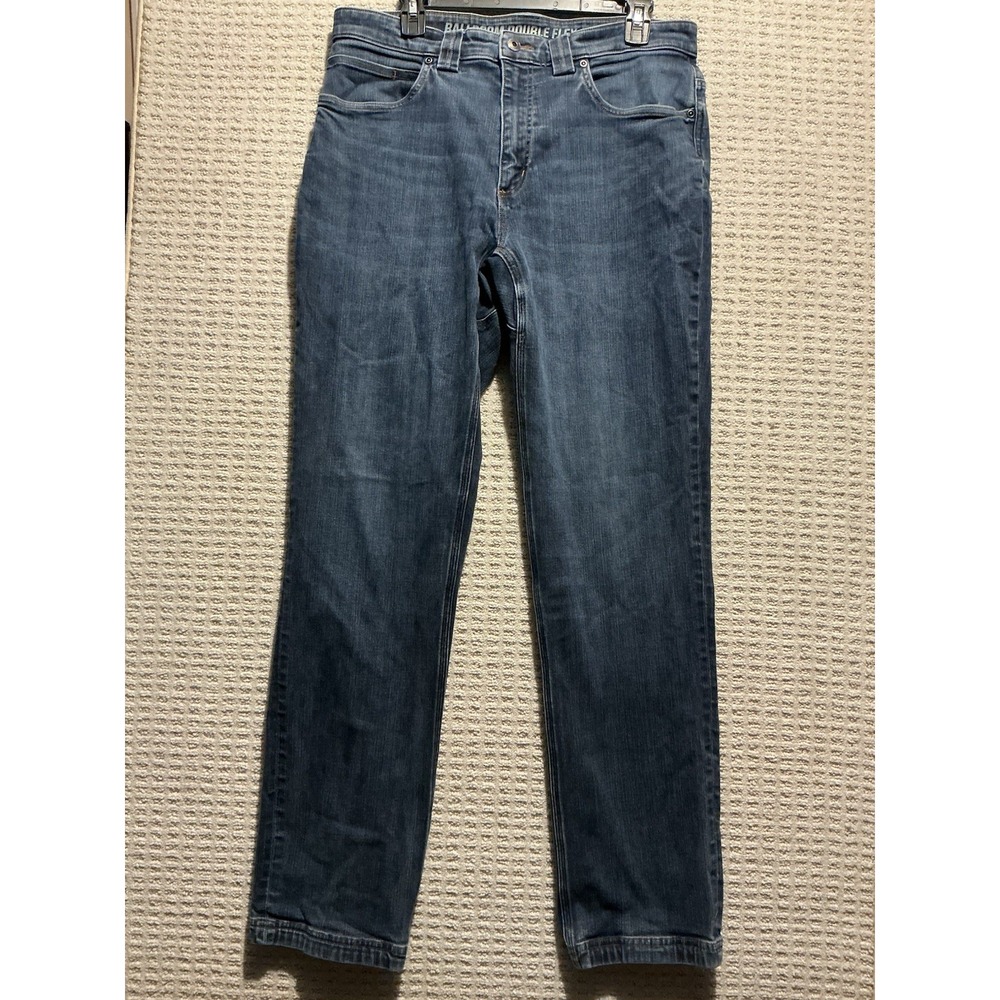 Duluth Trading Jeans Mens 34x34 Blue Denim Ballroom Double Flex Relaxed Fit